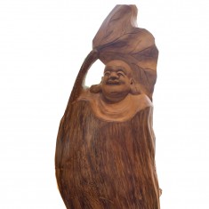 Maitreya Buddha Wooden Handicrafts Sculpture Handcrafted Wood Vietnam For Decor Made in Vietnam For Wholesale